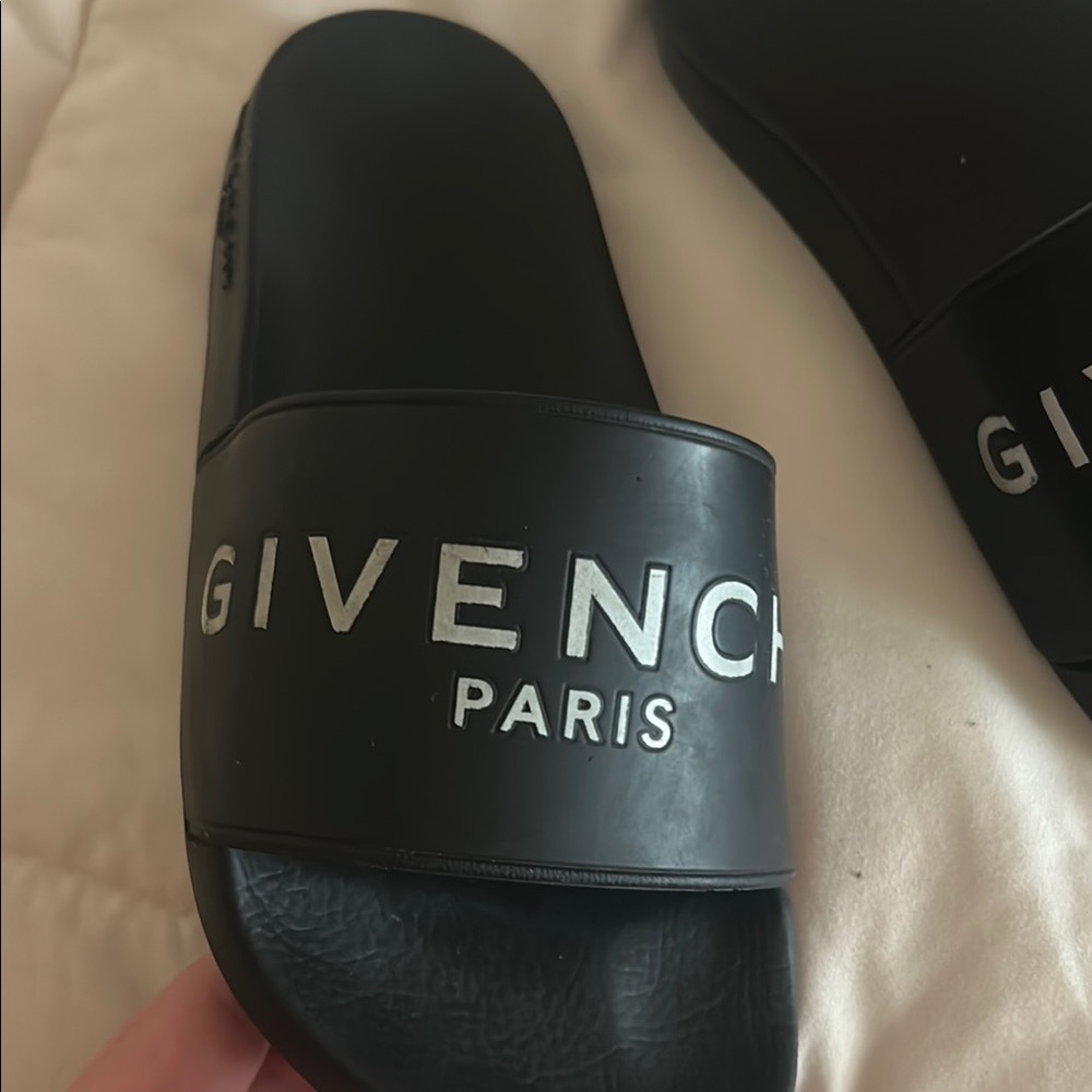 Authentic Givenchy Black Designer Slides - image 2